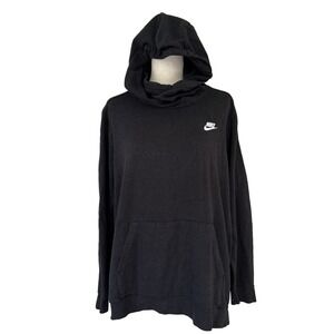 Nike Women's Hoodie 1X Black Cowlneck Hoodie Pullover Soft Longsleeve Sweater